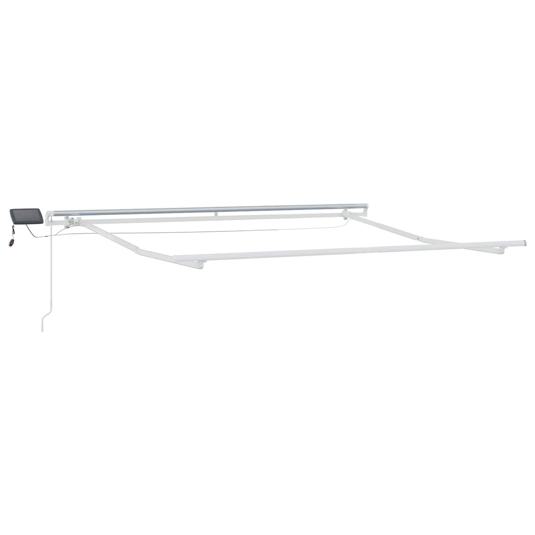 Utdragbar Markis Sand 350 X 250 Cm Duk Och Aluminium