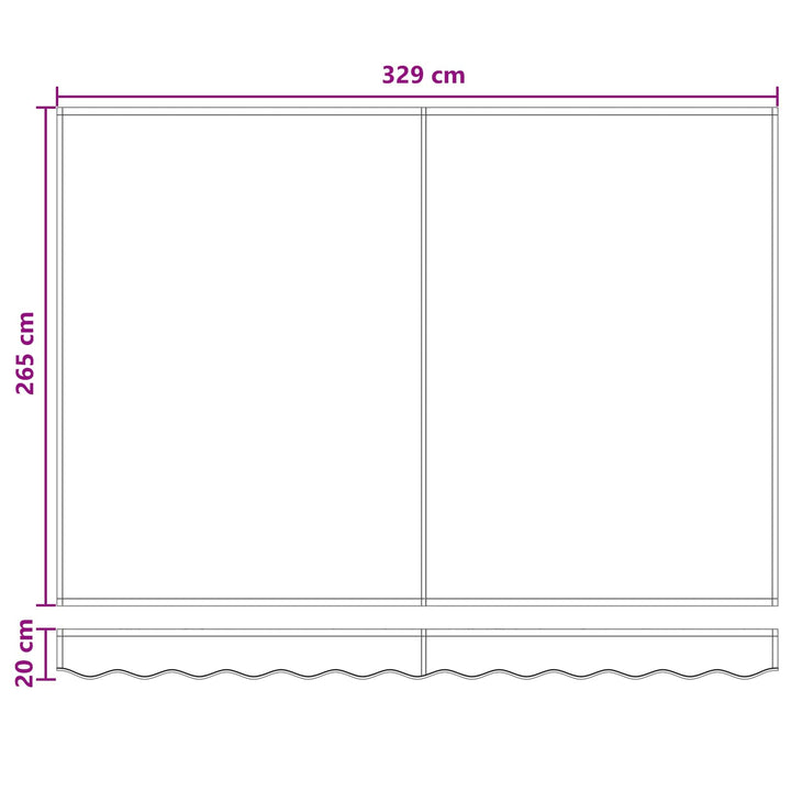 Utdragbar Markis Sand 350 X 250 Cm Duk Och Aluminium
