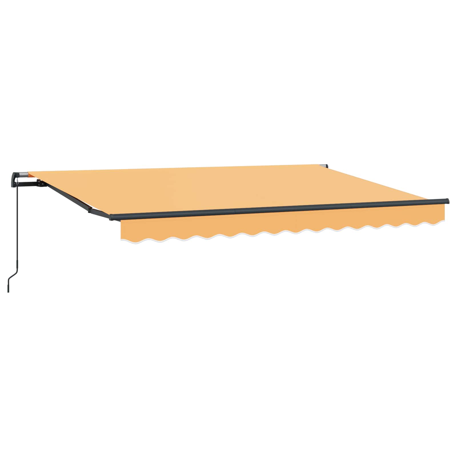 Utdragbar Markis Sand 350 X 250 Cm Polyester Och Aluminium