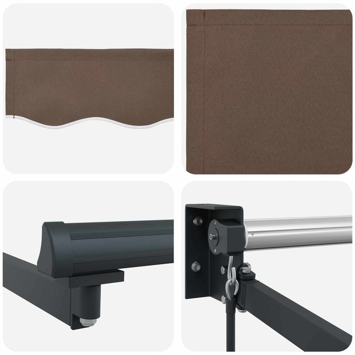 Utdragbar Markis Taupe 3,5 X 2,5 M 100% Polyester Och Aluminium