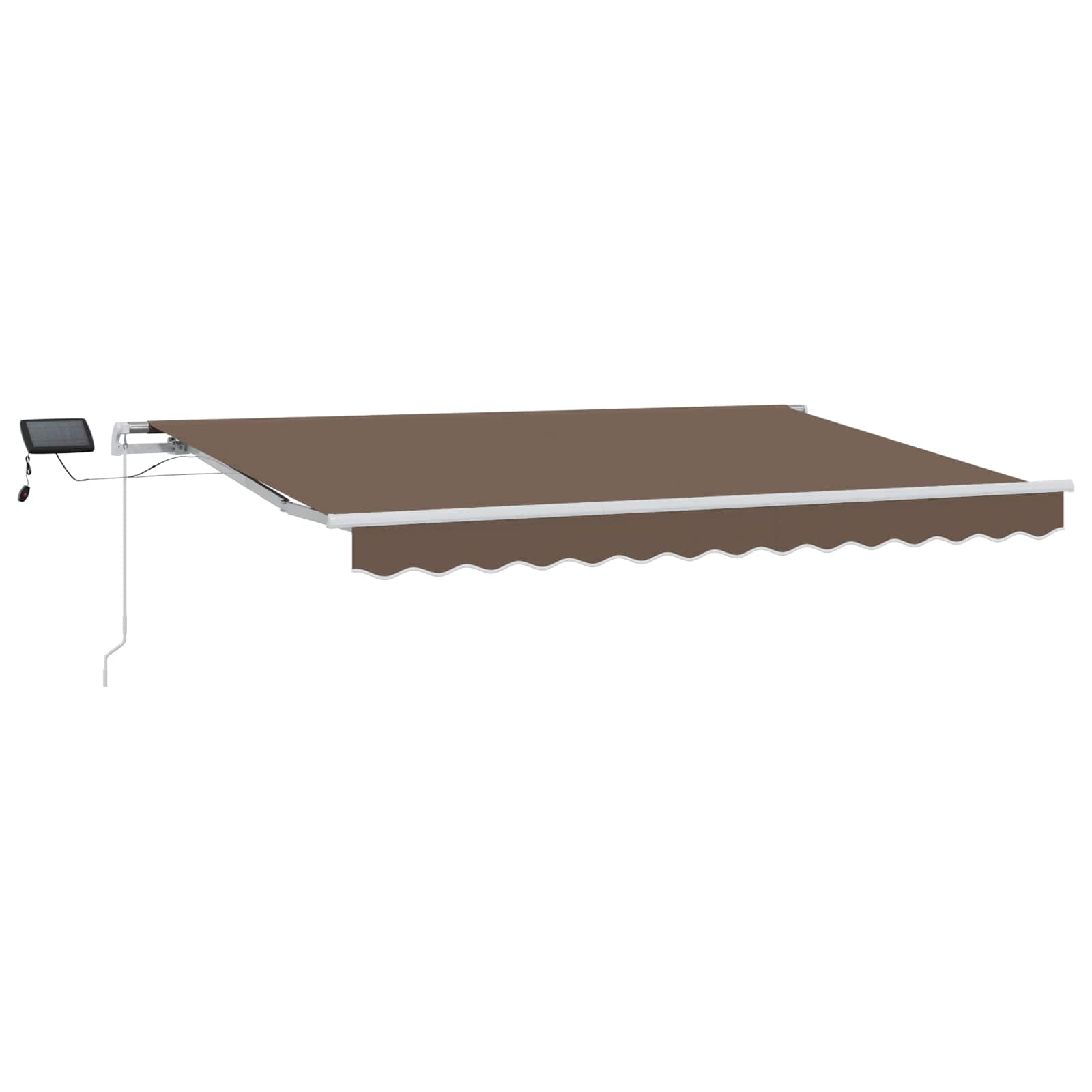 Utdragbar Markis Taupe 400 × 300 Cm Duk Och Aluminium