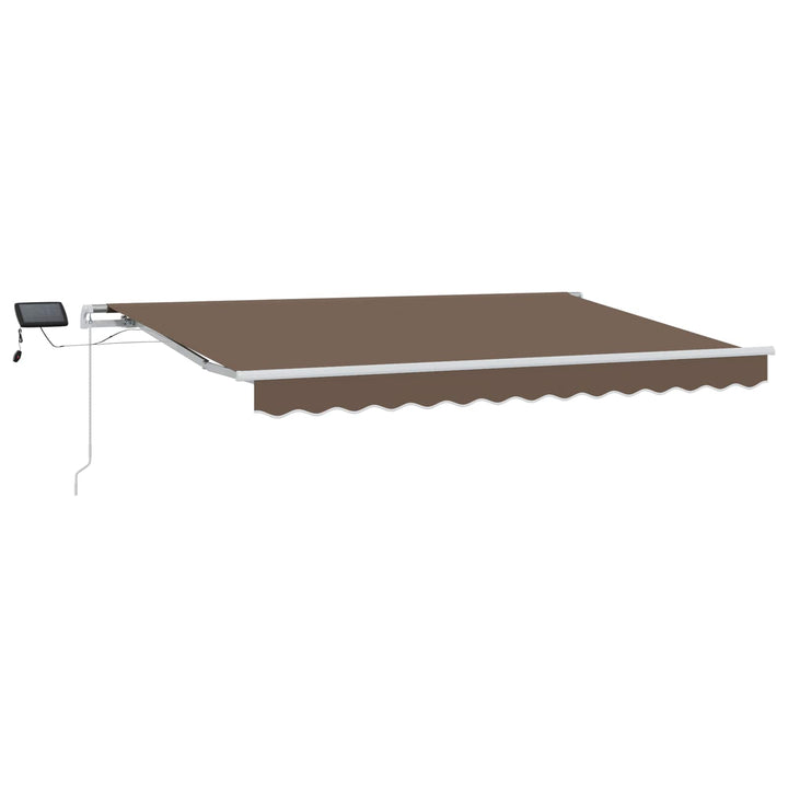 Utdragbar Markis Taupe 400 × 300 Cm Duk Och Aluminium