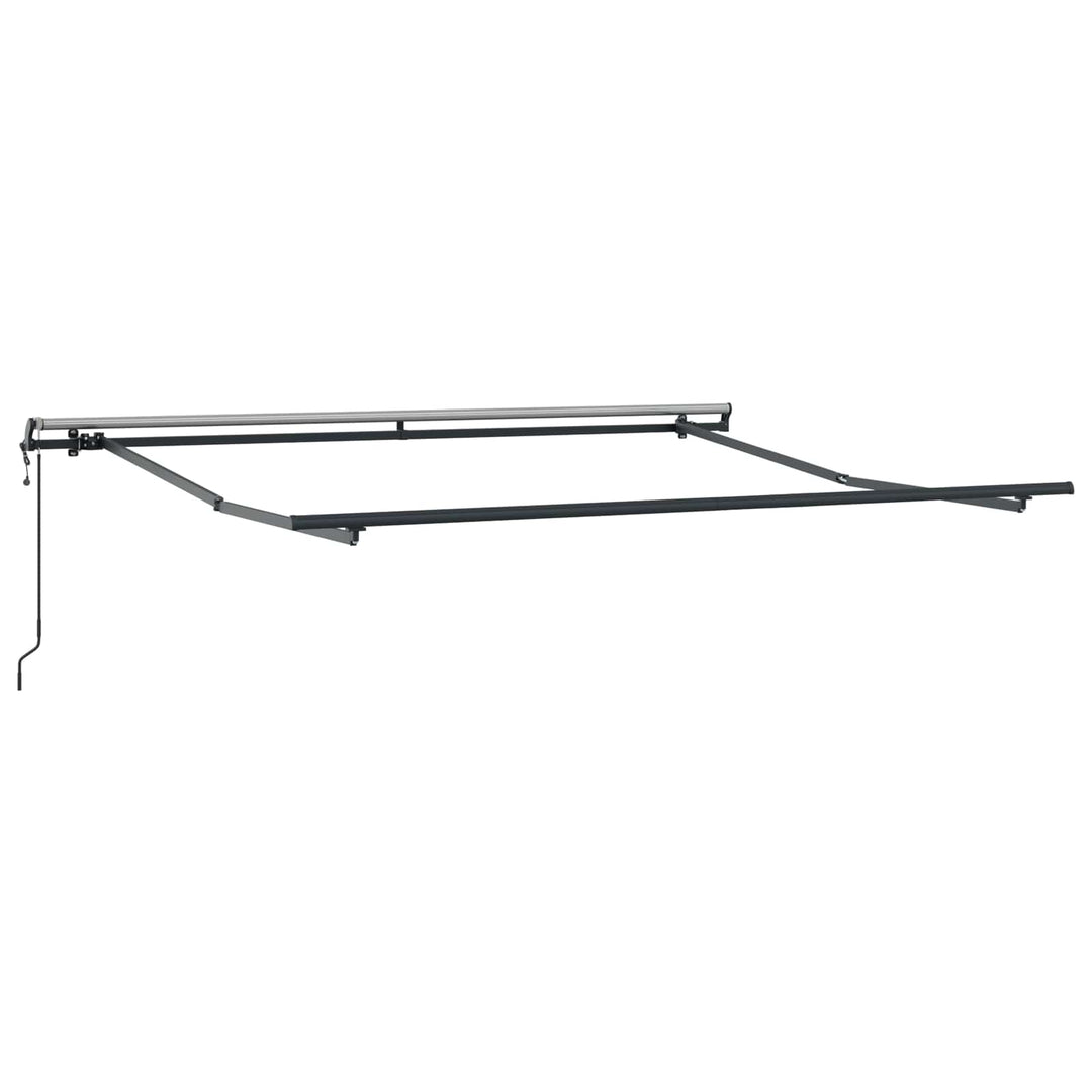 Utdragbar Markis Ljusgrå Och Vit. 400 × 300 Cm