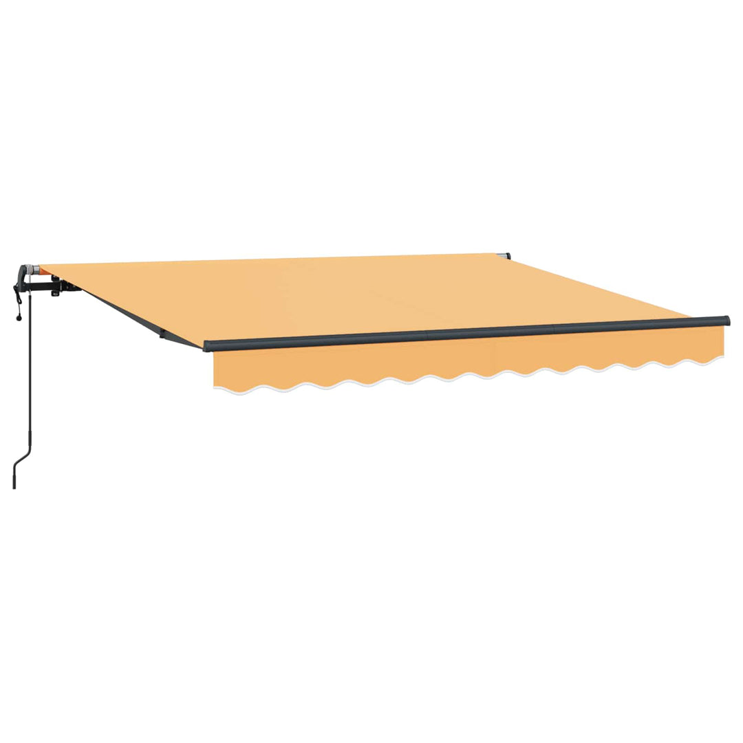 Utdragbar Markis Sand 400 × 300 Cm Duk Och Aluminium