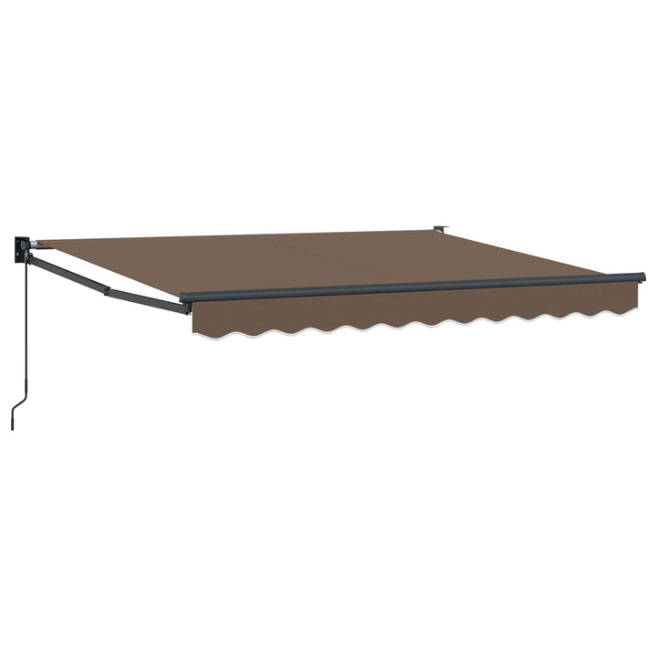 Utdragbar Markis Taupe 4 × 3 M 100% Polyester Och Aluminium