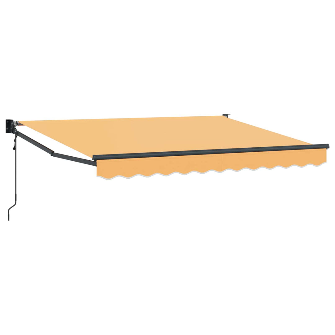 Utdragbar Markis Sand 4 × 3 M Polyester Och Metall