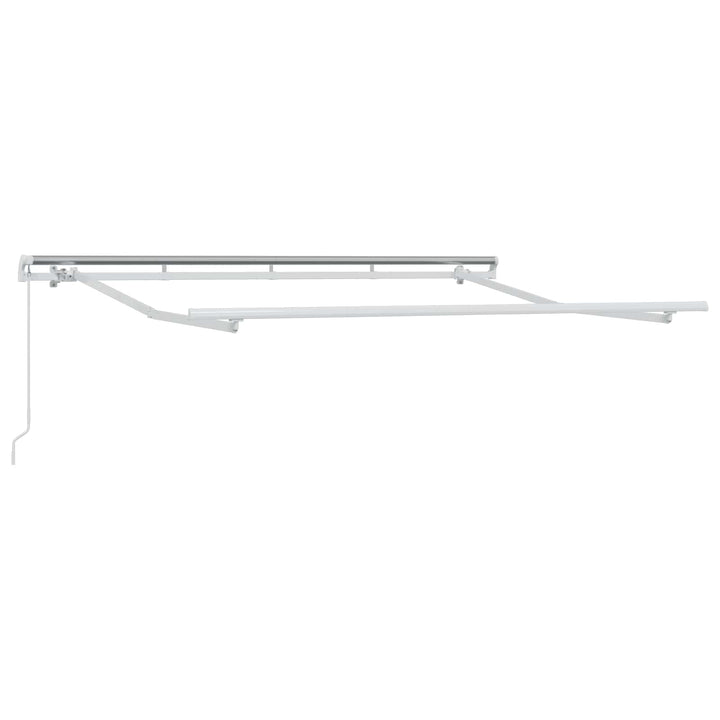 Utdragbar Markis Sand 400 × 350 Cm Polyester Och Aluminium