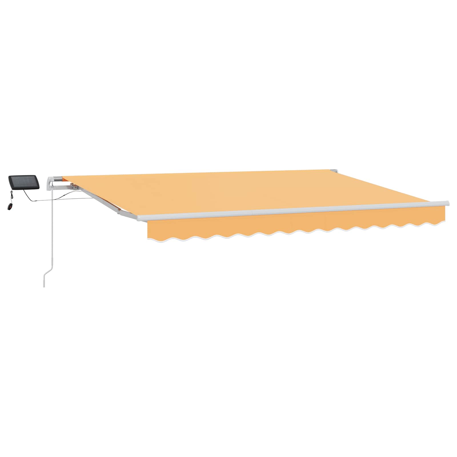 Utdragbar Markis Sand 400 × 350 Cm Duk Och Aluminium