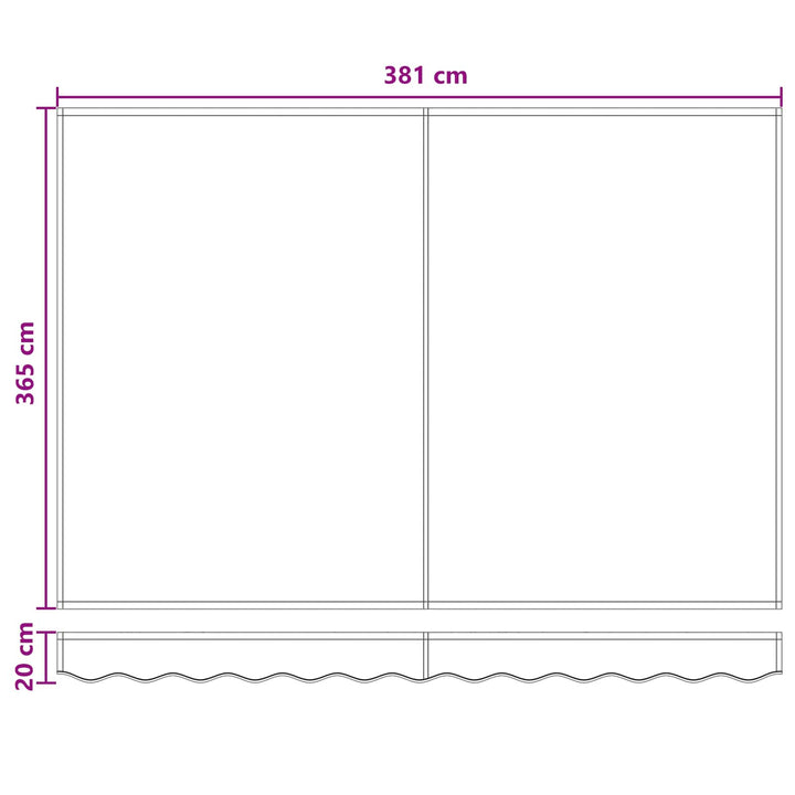 Utdragbar Markis Ljusgrå Och Vit. 400 × 350 Cm