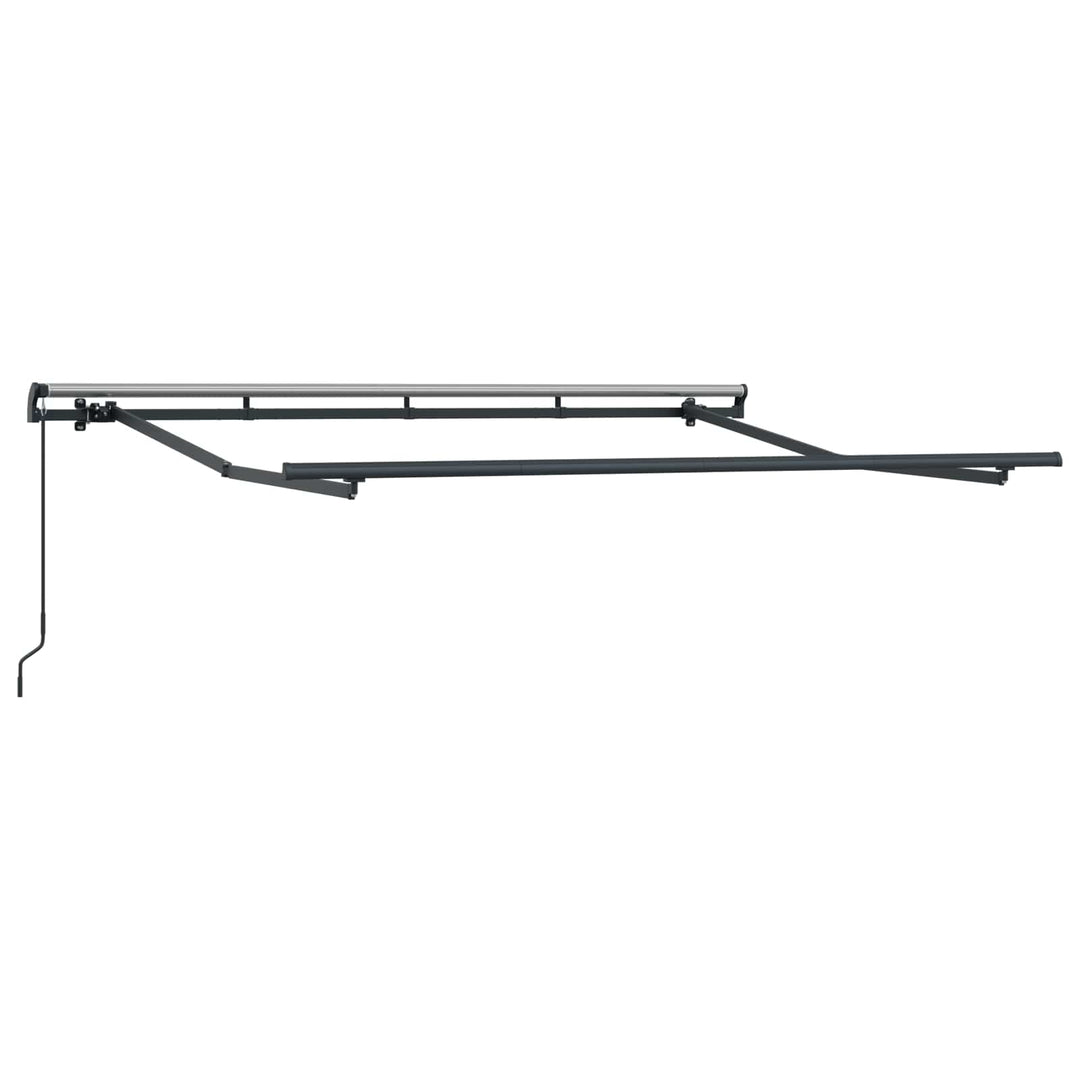 Utdragbar Markis Sand 400 × 350 Cm Polyester Och Aluminium