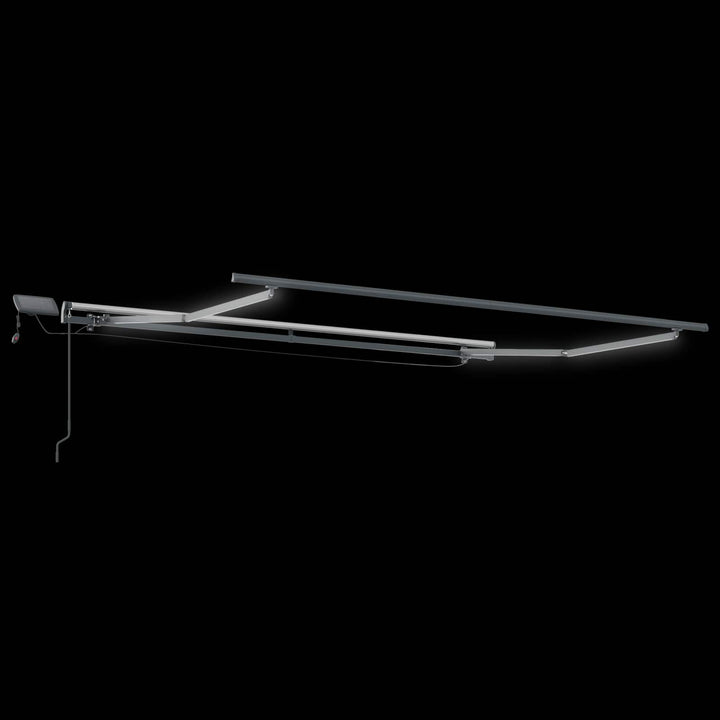 Utdragbar Markis Sand 400 × 350 Cm Duk Och Aluminium