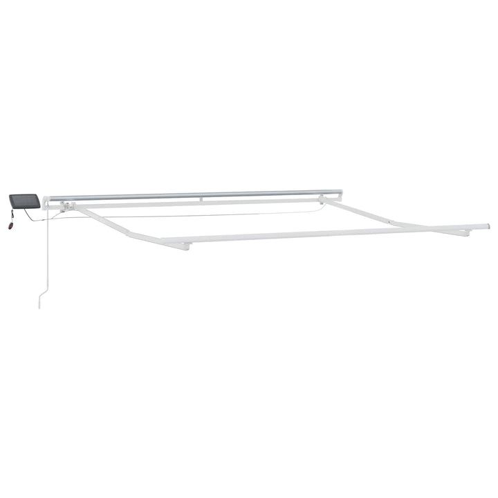Utdragbar Markis Ljusgrå Och Vit. 450 × 300 Cm