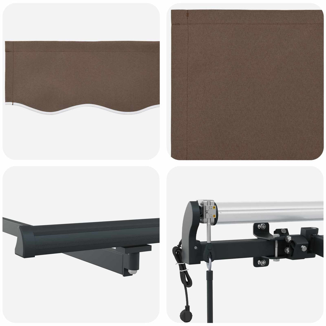 Utdragbar Markis Taupe 450 × 300 Cm Polyester