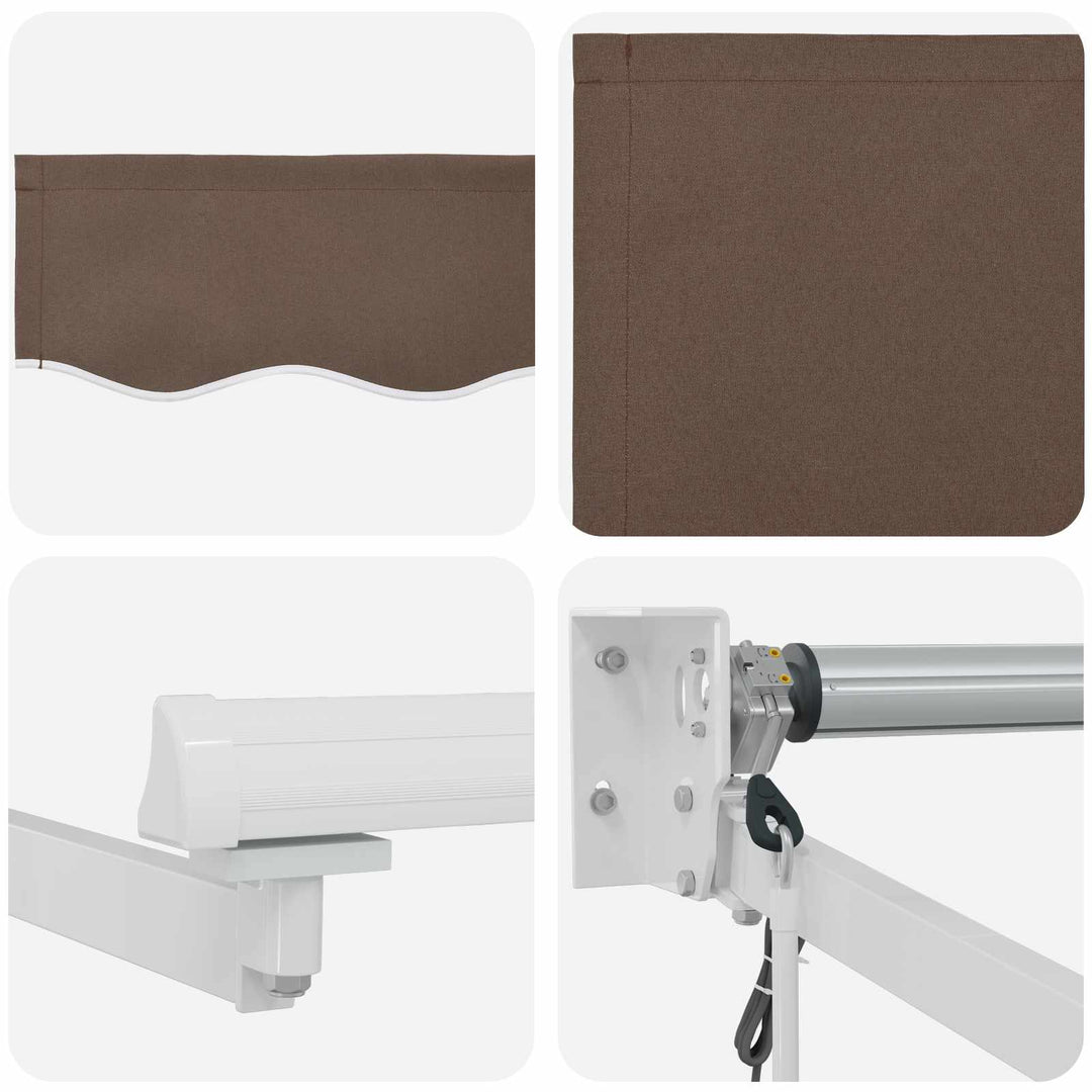 Utdragbar Markis Taupe 4,5 × 3 M Polyester Och Metall