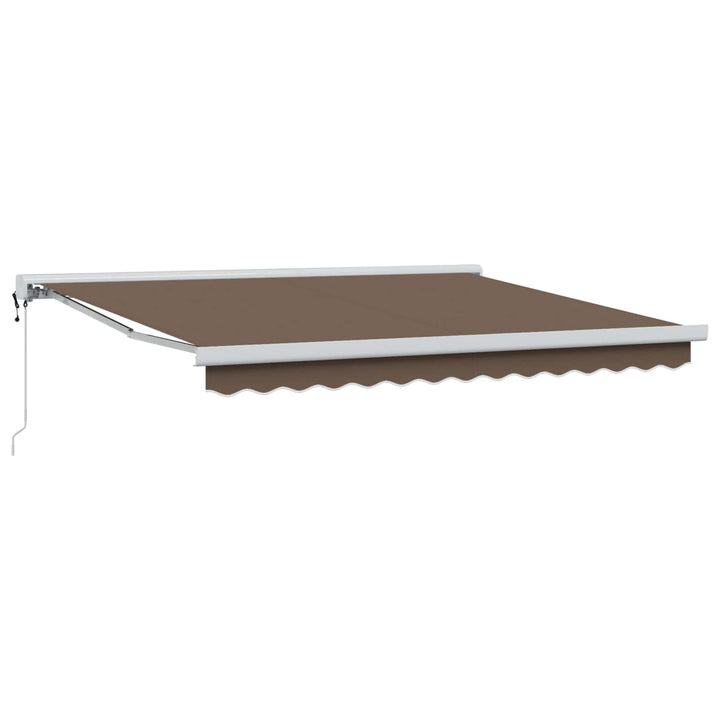 Utdragbar Markis Taupe 450 × 300 Cm Tyg Och Metall