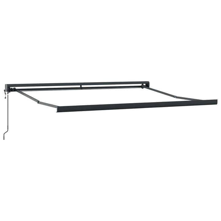 Utdragbar Markis Sand 450 × 300 Cm Tyg Och Metall