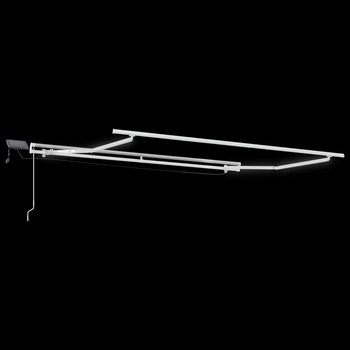 Utdragbar Markis Sand 450 × 350 Cm Duk Och Aluminium