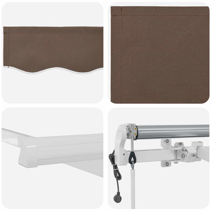 Utdragbar Markis Taupe 450 × 350 Cm Polyester