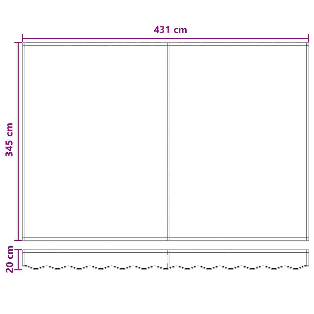 Utdragbar Markis Taupe 450 × 350 Cm Duk Och Aluminium