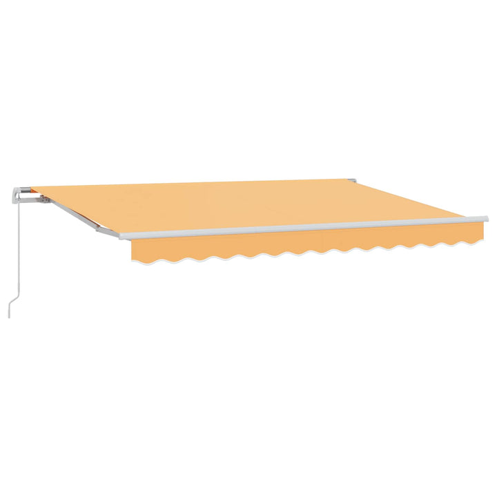 Utdragbar Markis Sand 5 X 3 M Polyester Och Aluminium