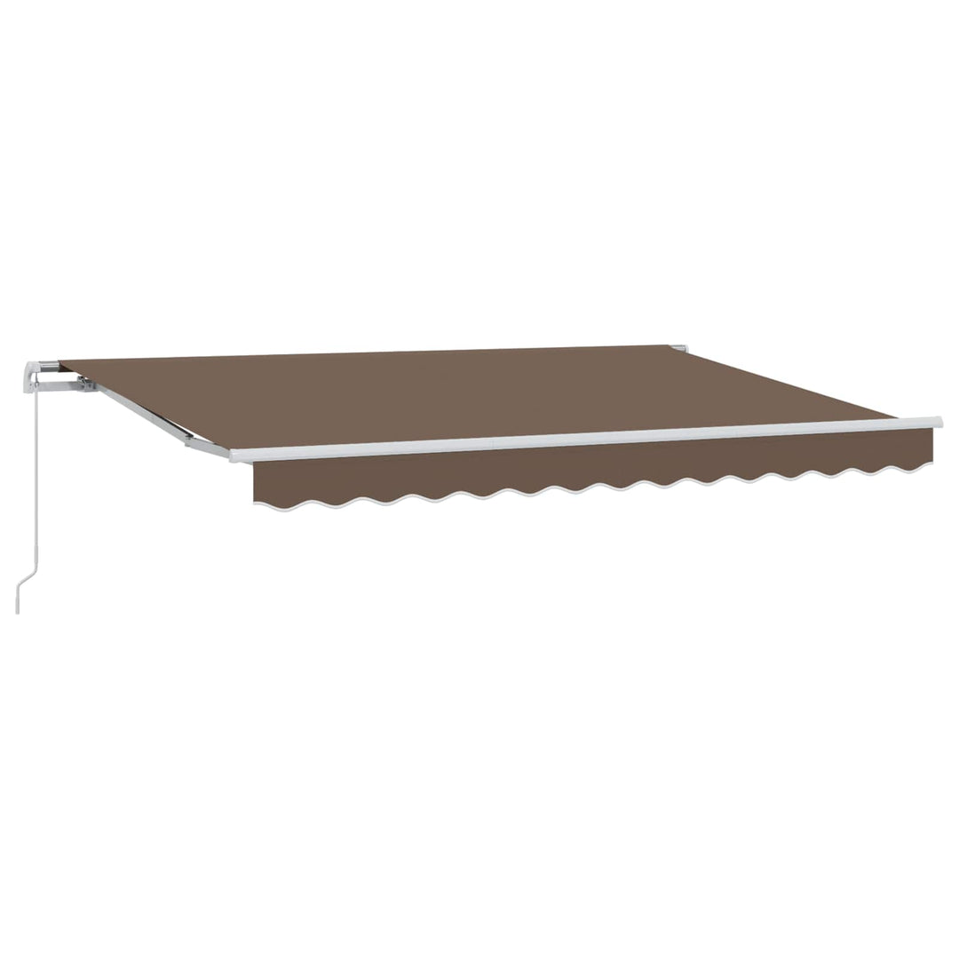 Utdragbar Markis Taupe 500 × 300 Cm Polyester Och Aluminium