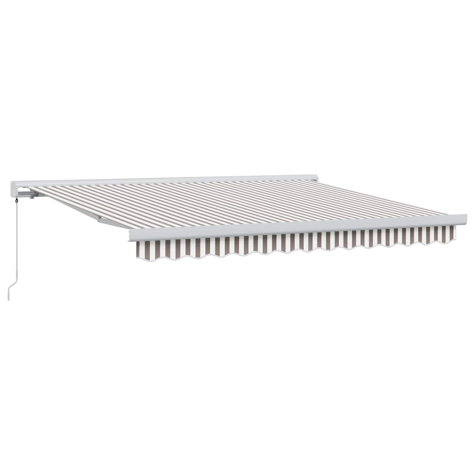 Utdragbar Markis Ljusgrå Och Vit. 500 × 300 Cm