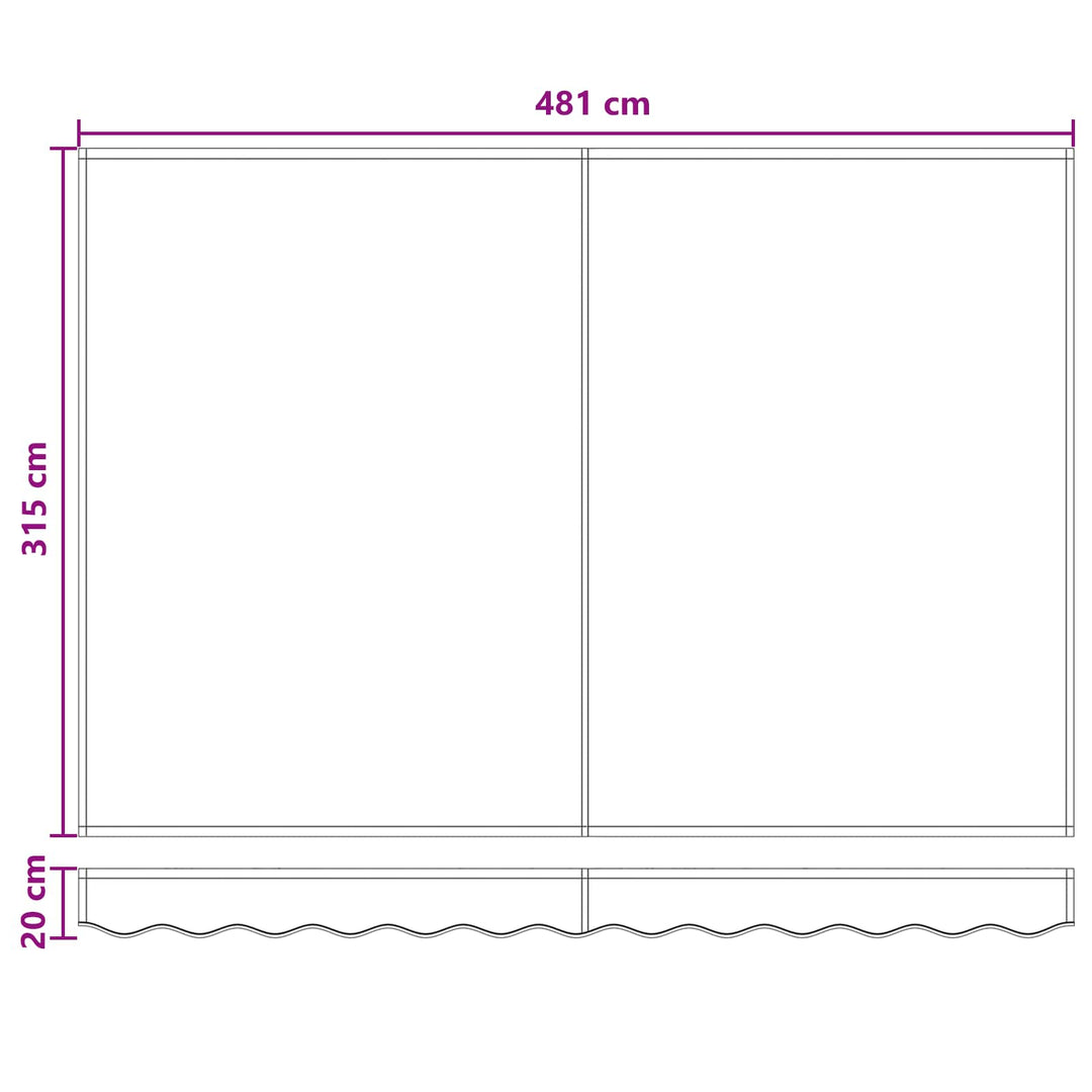 Utdragbar Markis Ljusgrå Och Vit. 500 × 300 Cm