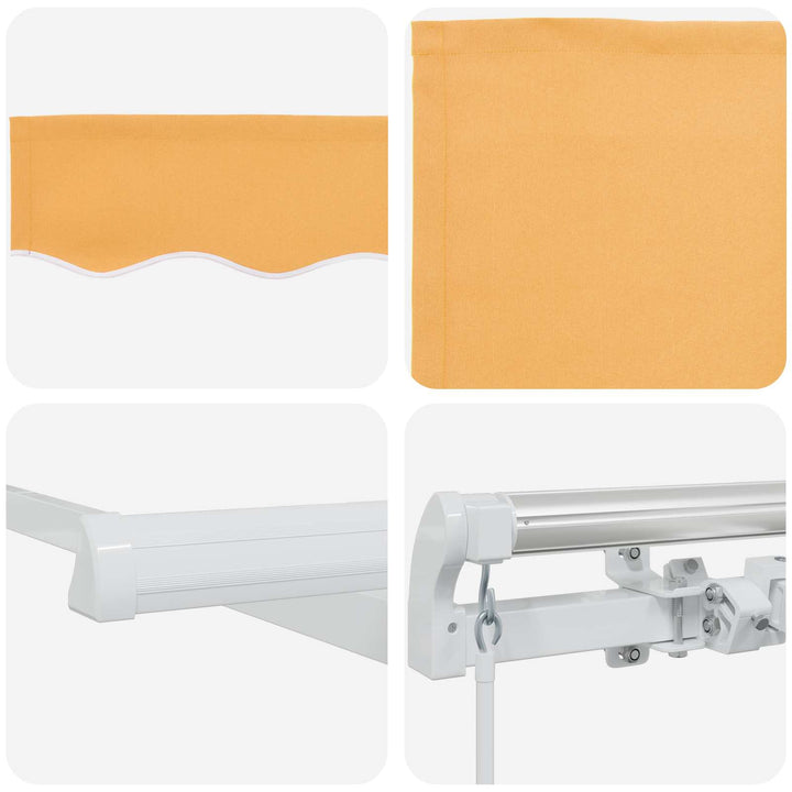 Utdragbar Markis Sand 600 Cm Polyester Och Aluminium
