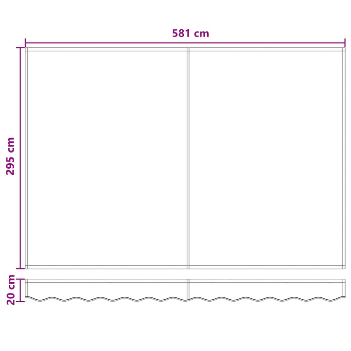 Utdragbar Markis Taupe 600 × 300 Cm Polyester Och Aluminium