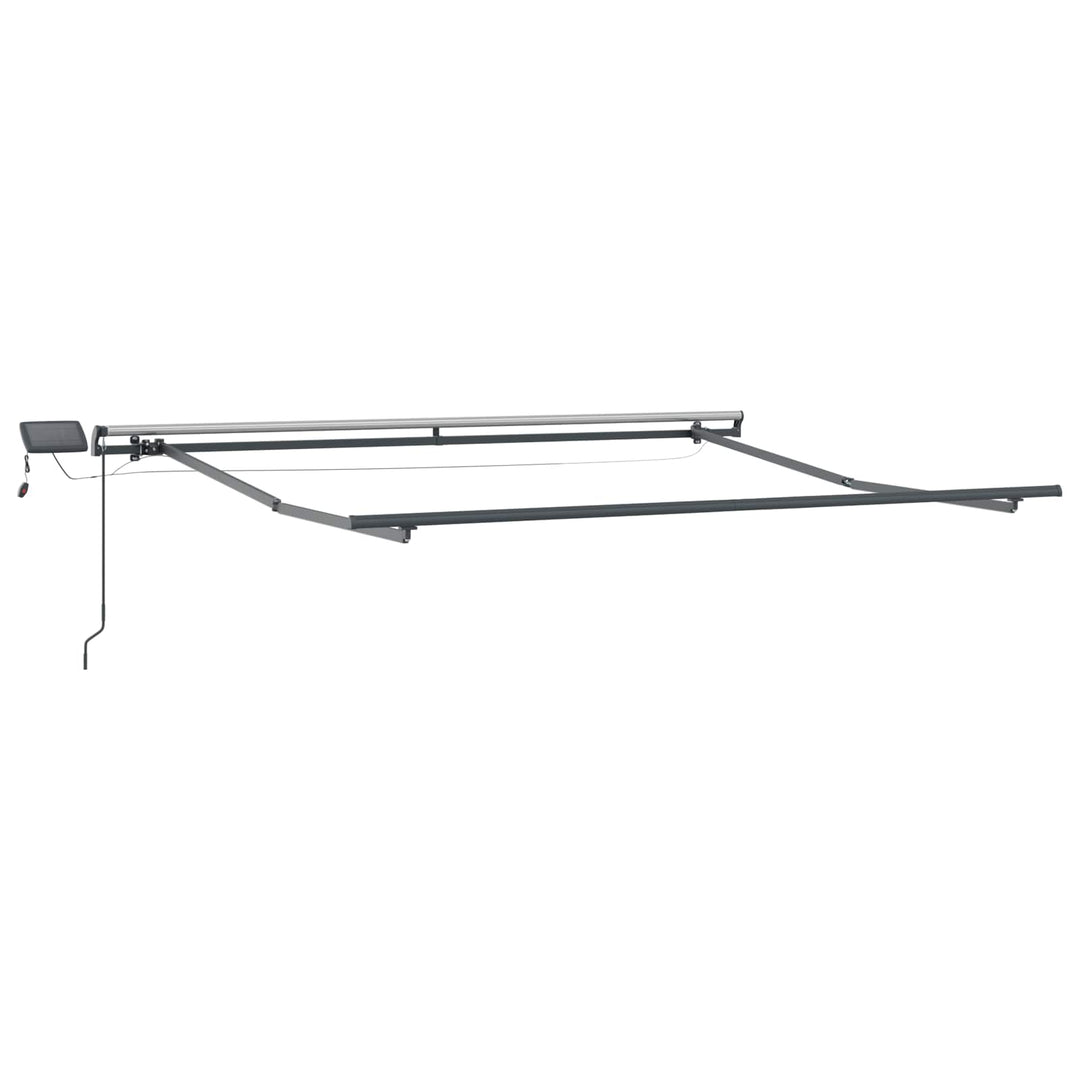 Utdragbar Markis Sand 600 × 300 Cm Duk Och Aluminium