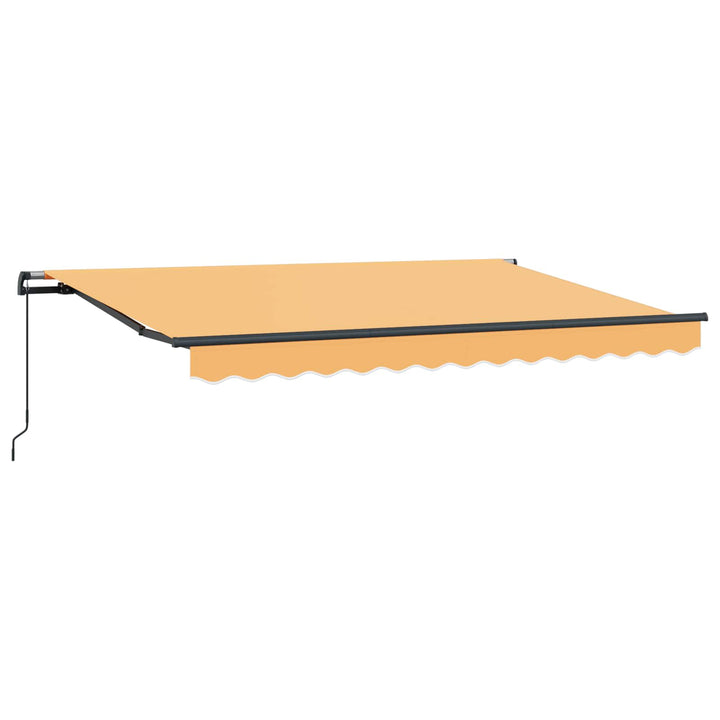 Utdragbar Markis Sand 600 × 350 Cm Polyester Och Aluminium
