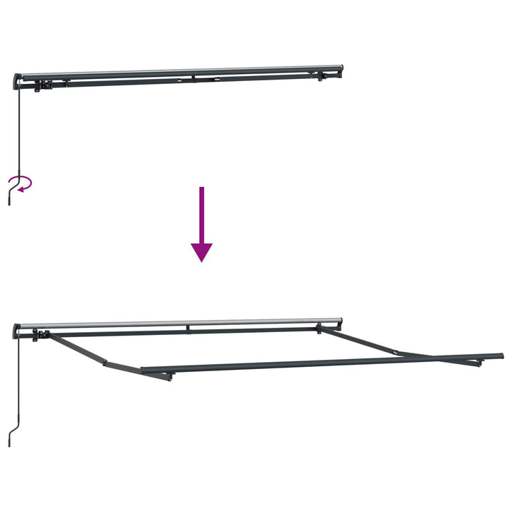 Utdragbar Markis Sand 600 × 350 Cm Polyester Och Aluminium