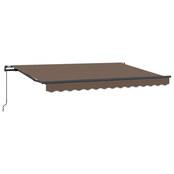 Utdragbar Markis Taupe 600 × 350 Cm Polyester Och Aluminium