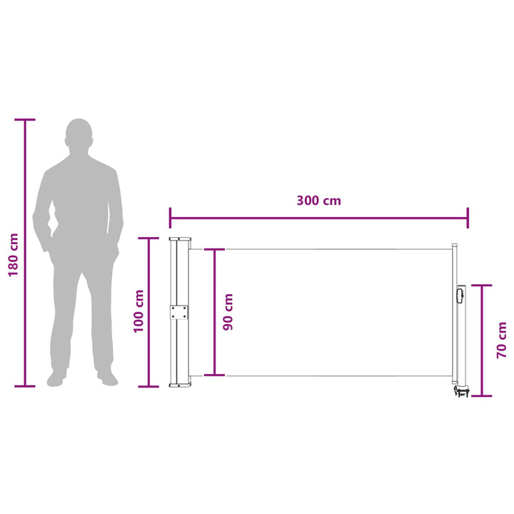Sido Markis 100 X 300 Cm 100% Polyester, Järn, Stål Rektangulär