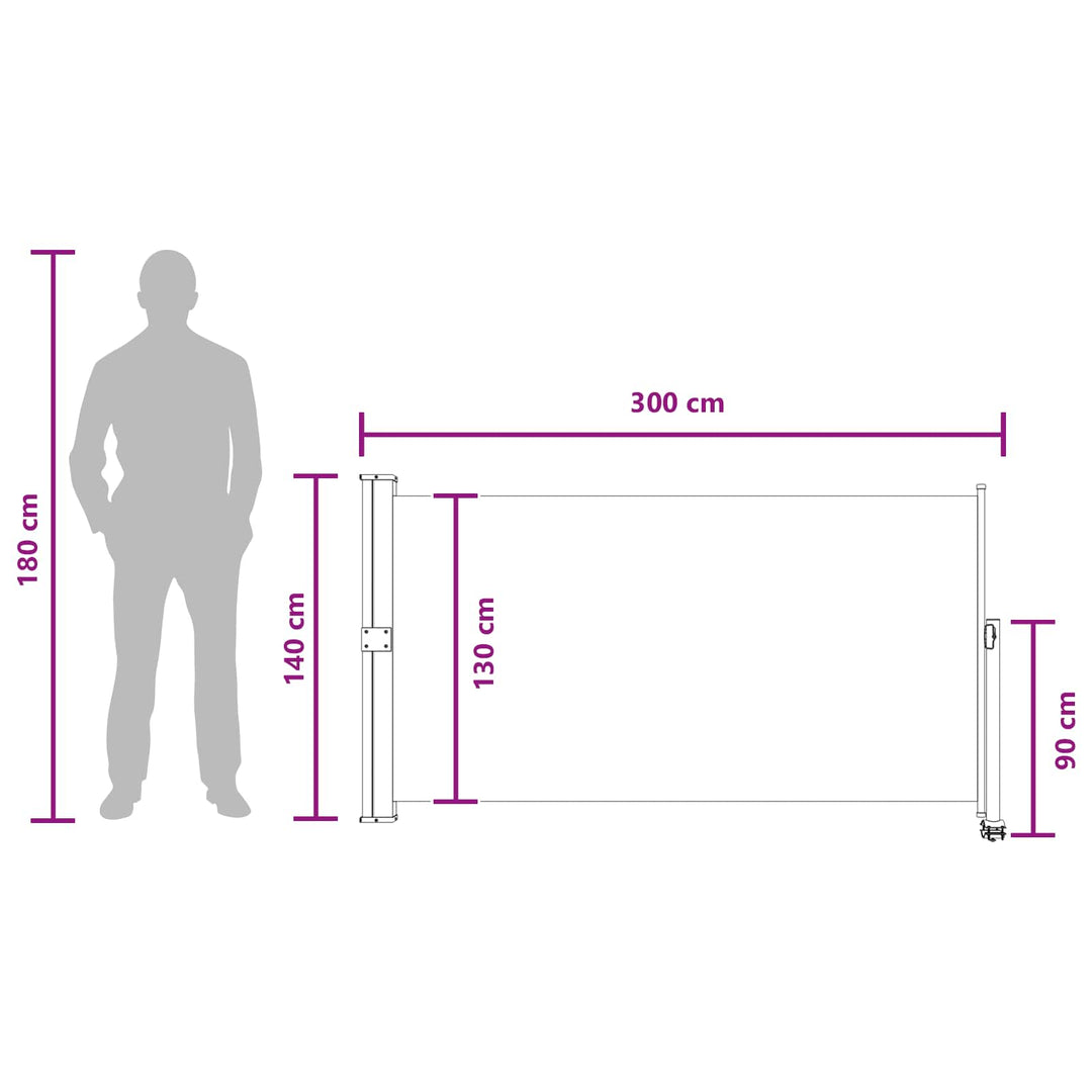Sido Markis 140 X 300 Cm 100% Polyester, Järn, Stål Rektangulär