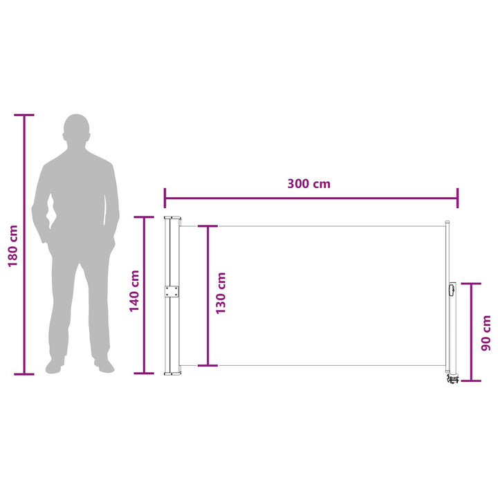 Sido Markis 140 X 300 Cm 100% Polyester, Järn, Stål Rektangulär