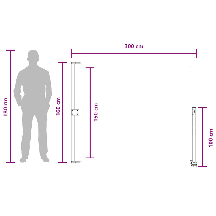 Sido Markis 160 X 300 Cm 100% Polyester, Järn, Stål Rektangulär
