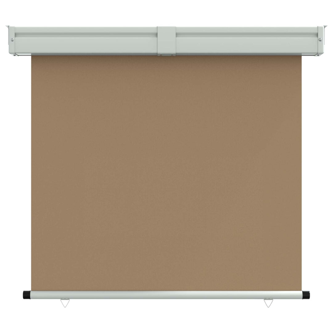 Balkongsidomarkis 80 X 250 Cm 100% Polyester, Järn, Stål Taupe