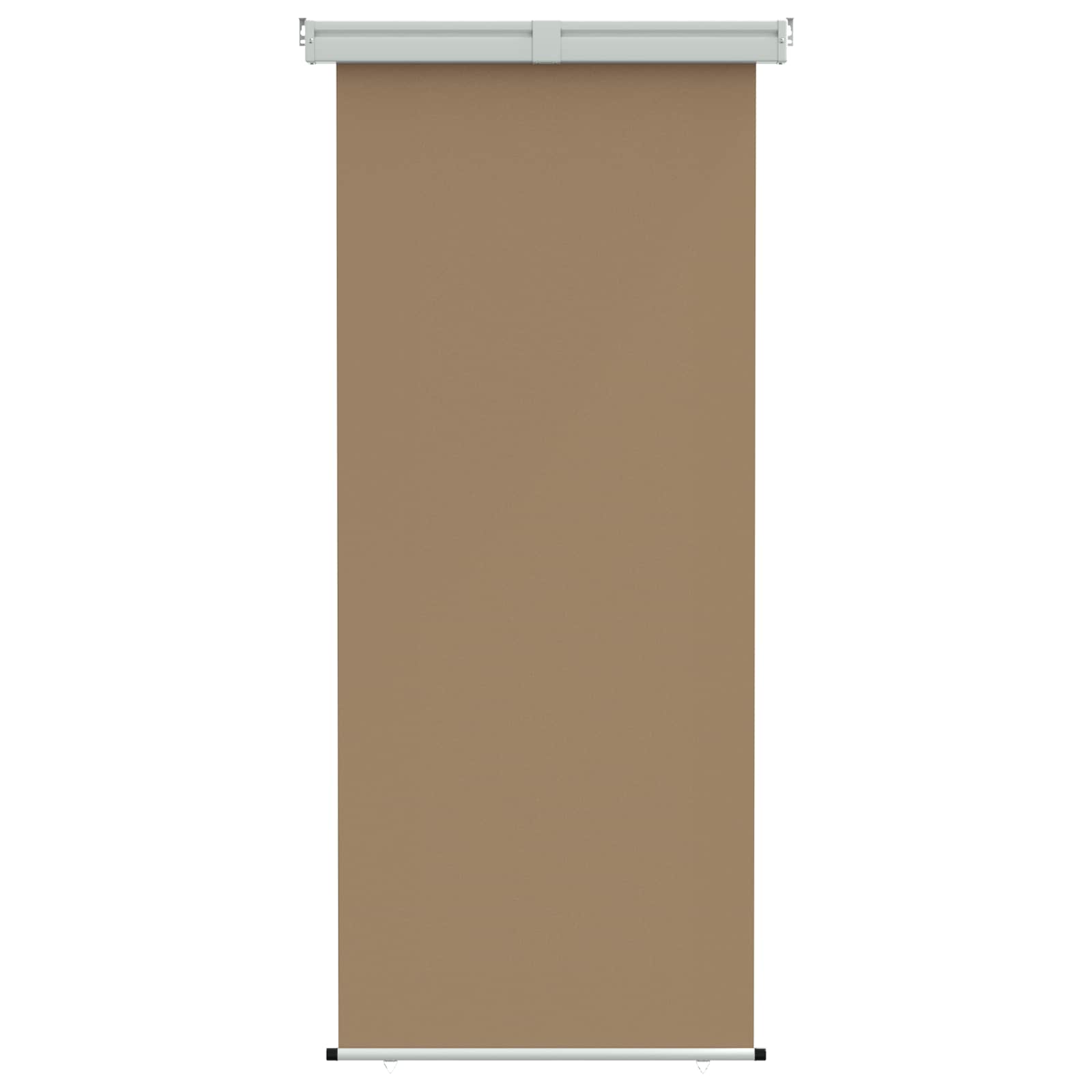 Balkongsidomarkis 100 X 250 Cm 100% Polyester, Järn, Stål Taupe