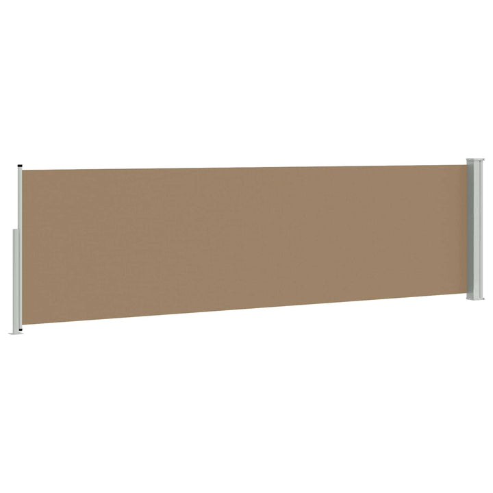 Utfällbar Sidomarkis 120 X 300 Cm Polyester Rektangulär Taupe
