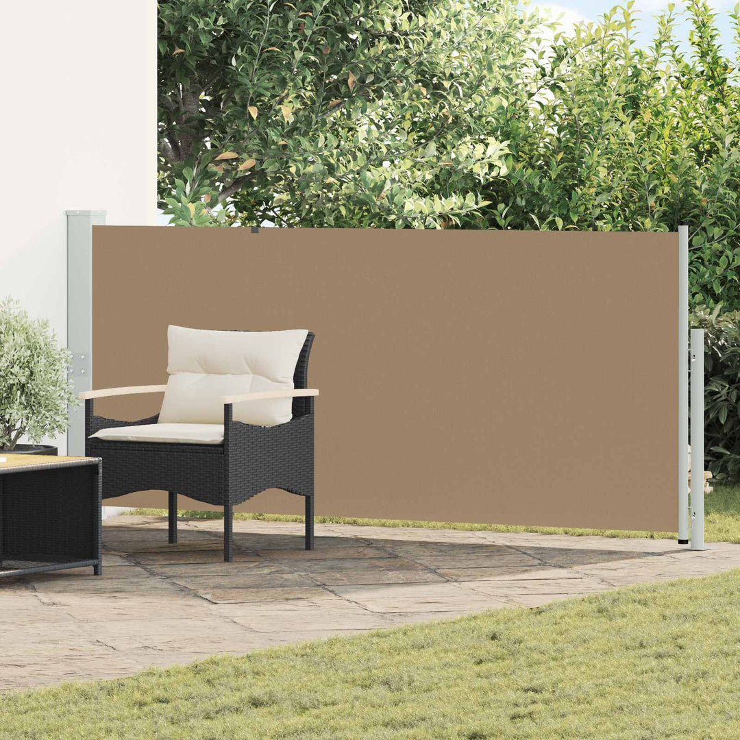 Utfällbar Sidomarkis 170 X 300 Cm Polyester Rektangulär Taupe