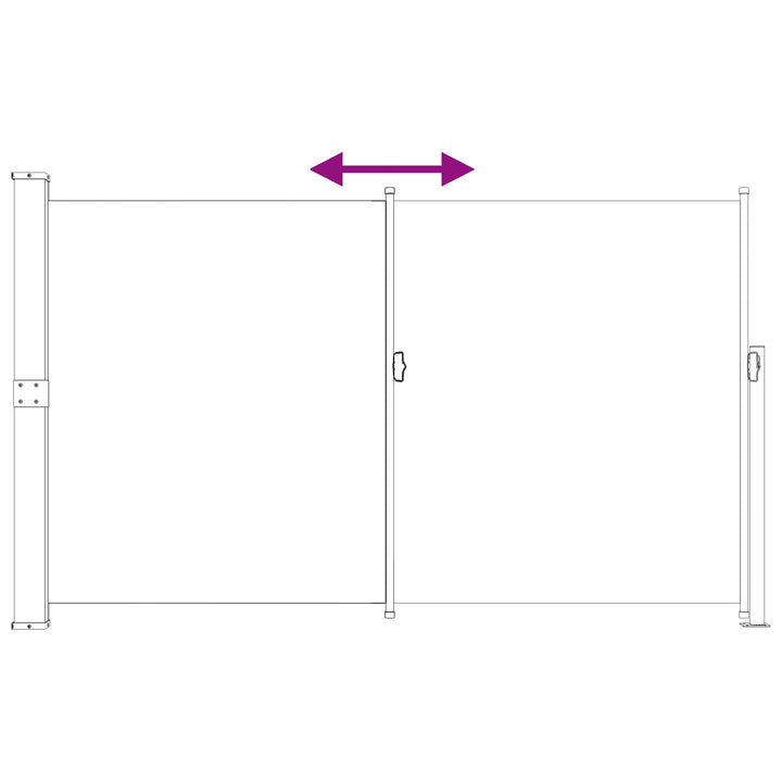 Utfällbar Sidomarkis 180 X 300 Cm Polyester Rektangulär