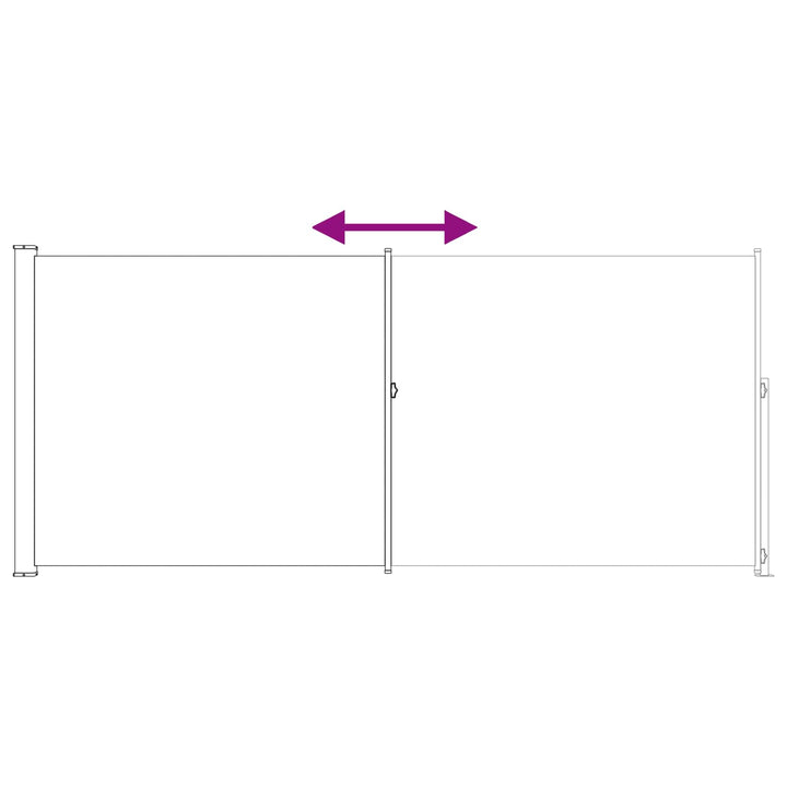Utfällbar Sidomarkis 220 X 300 Cm Polyester Rektangulär Taupe