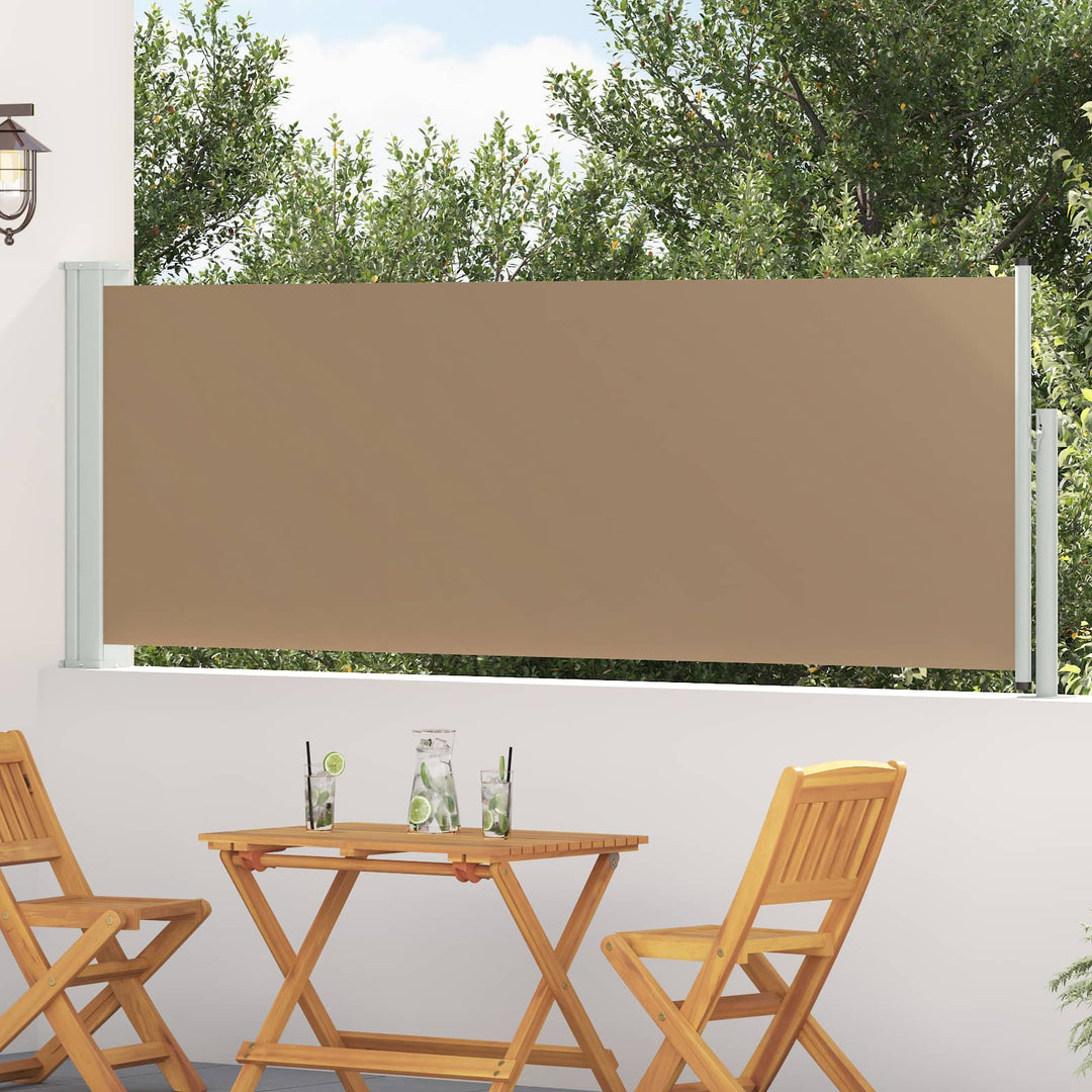 Utfällbar Sidomarkis 500 X 100 Cm Polyester Rektangulär Taupe