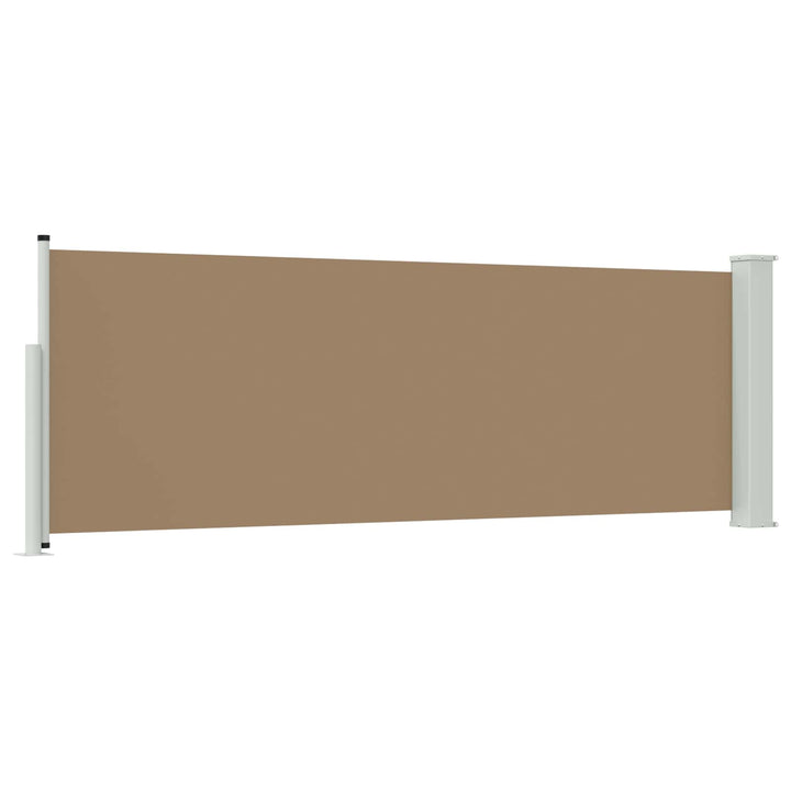 Utfällbar Sidomarkis 500 X 100 Cm Polyester Rektangulär Taupe