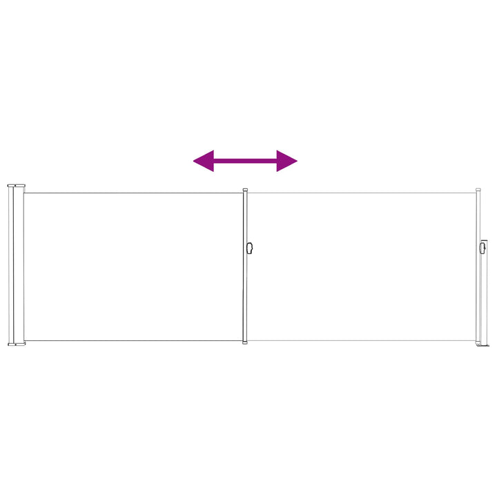 Utfällbar Sidomarkis 500 X 100 Cm Polyester Rektangulär