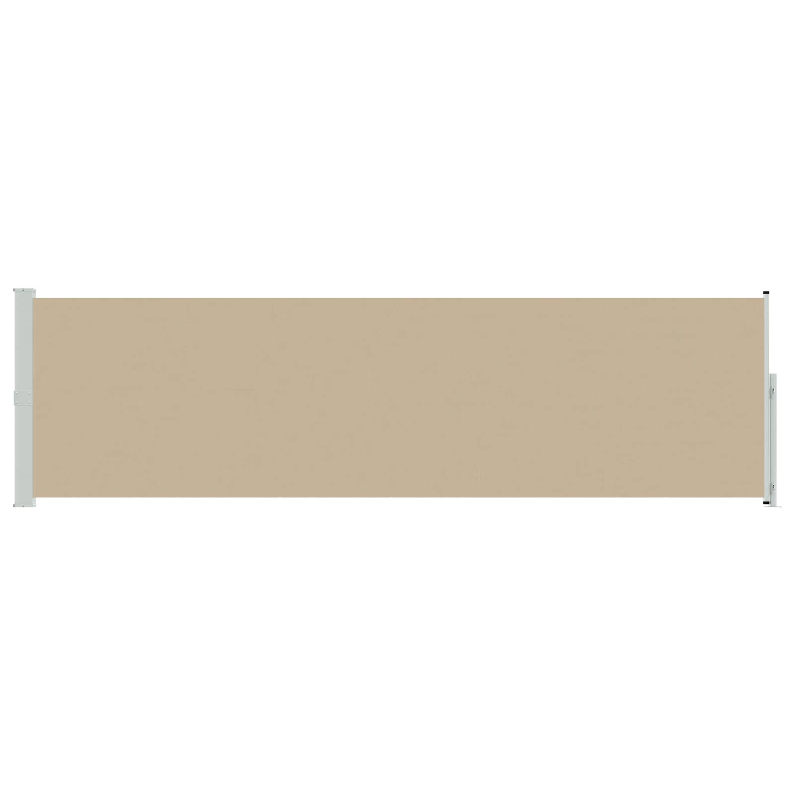 Utfällbar Sidomarkis 117 X 500 Cm Polyester Rektangulär Beige