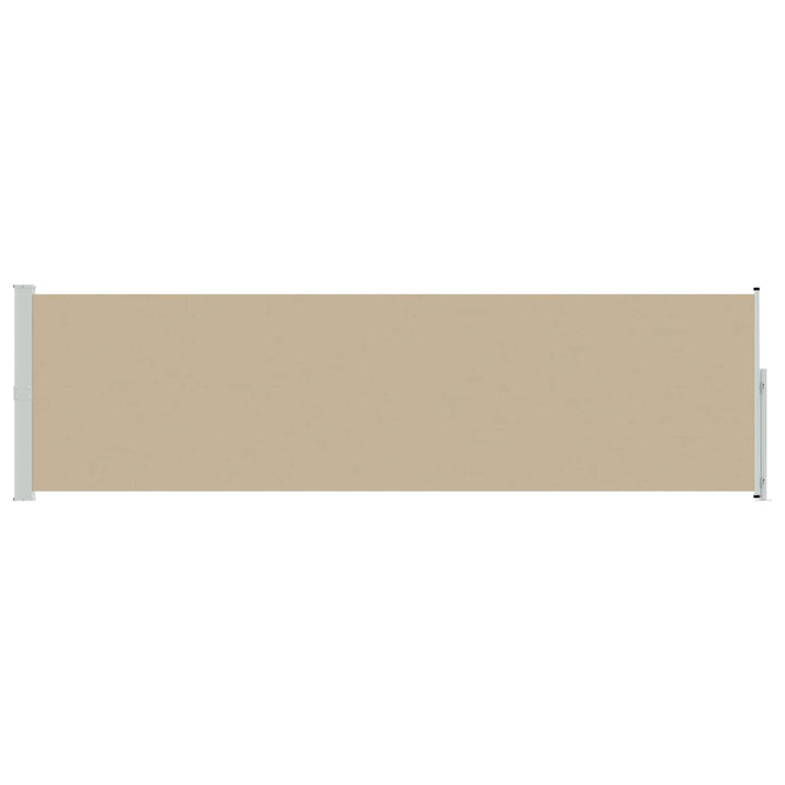 Utfällbar Sidomarkis 140 X 500 Cm Polyester Rektangulär Beige