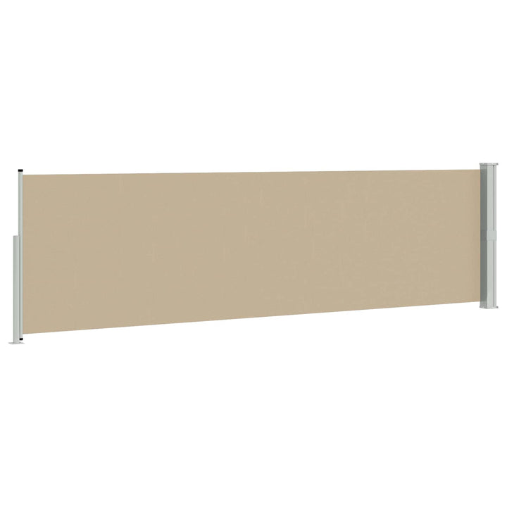 Utfällbar Sidomarkis 117 X 600 Cm Polyester Rektangulär Beige