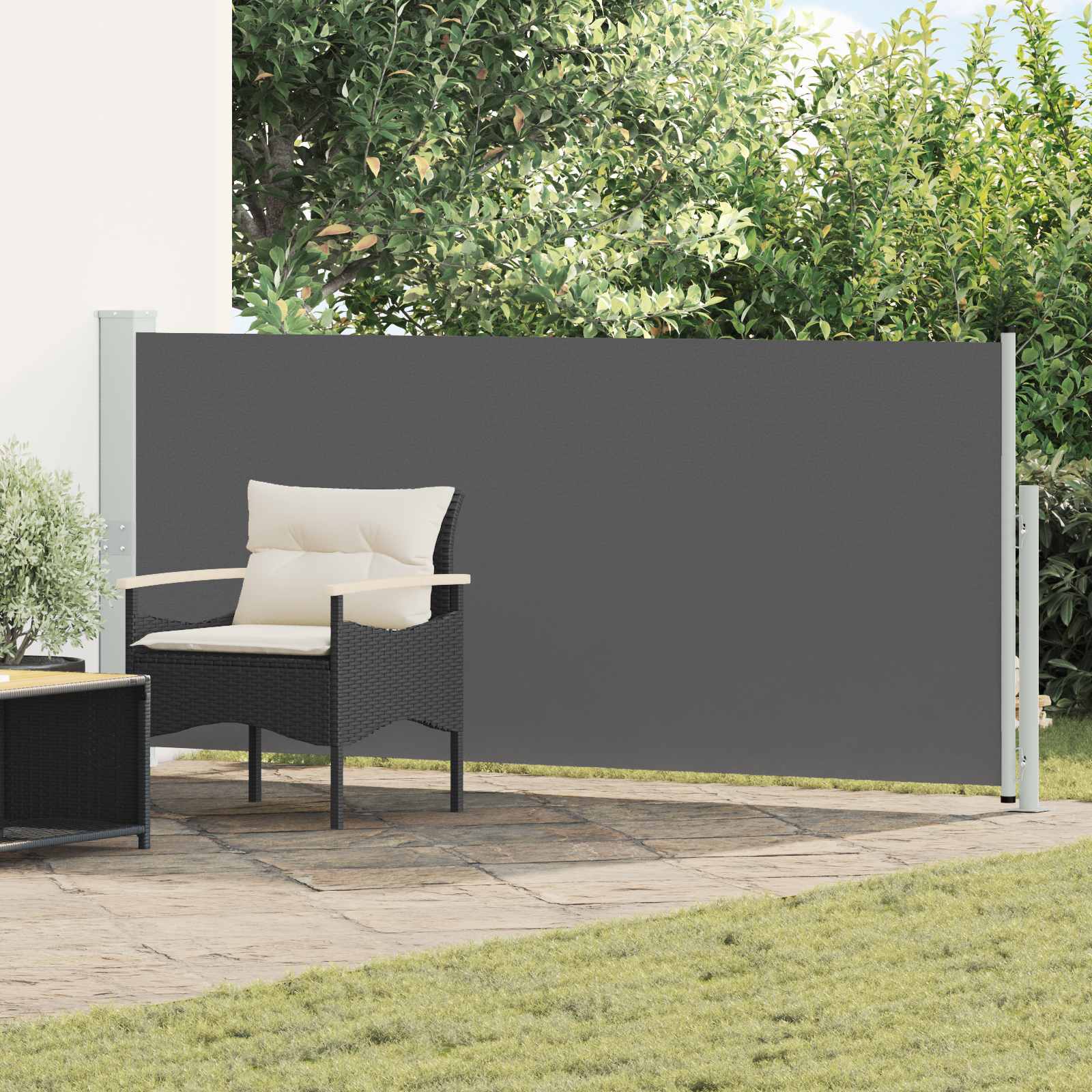 Utfällbar Sidomarkis 117 X 600 Cm Polyester Rektangulär